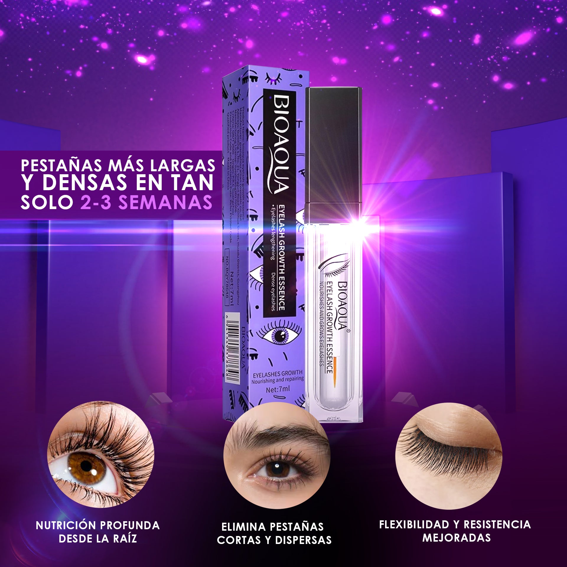 BIOAQUA SERUM CRECIMIENTO PESTAÑAS X 2