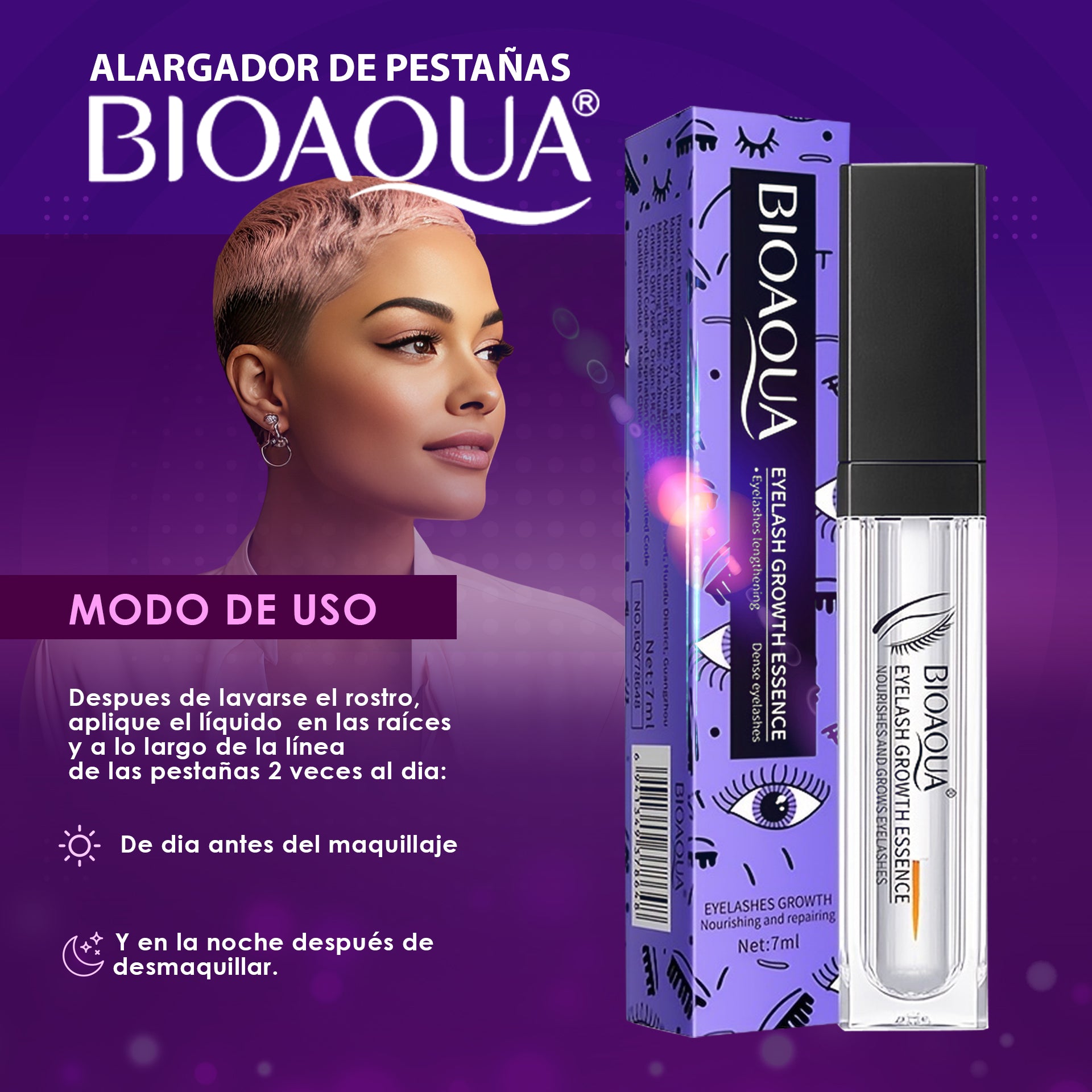 BIOAQUA SERUM CRECIMIENTO PESTAÑAS X 2