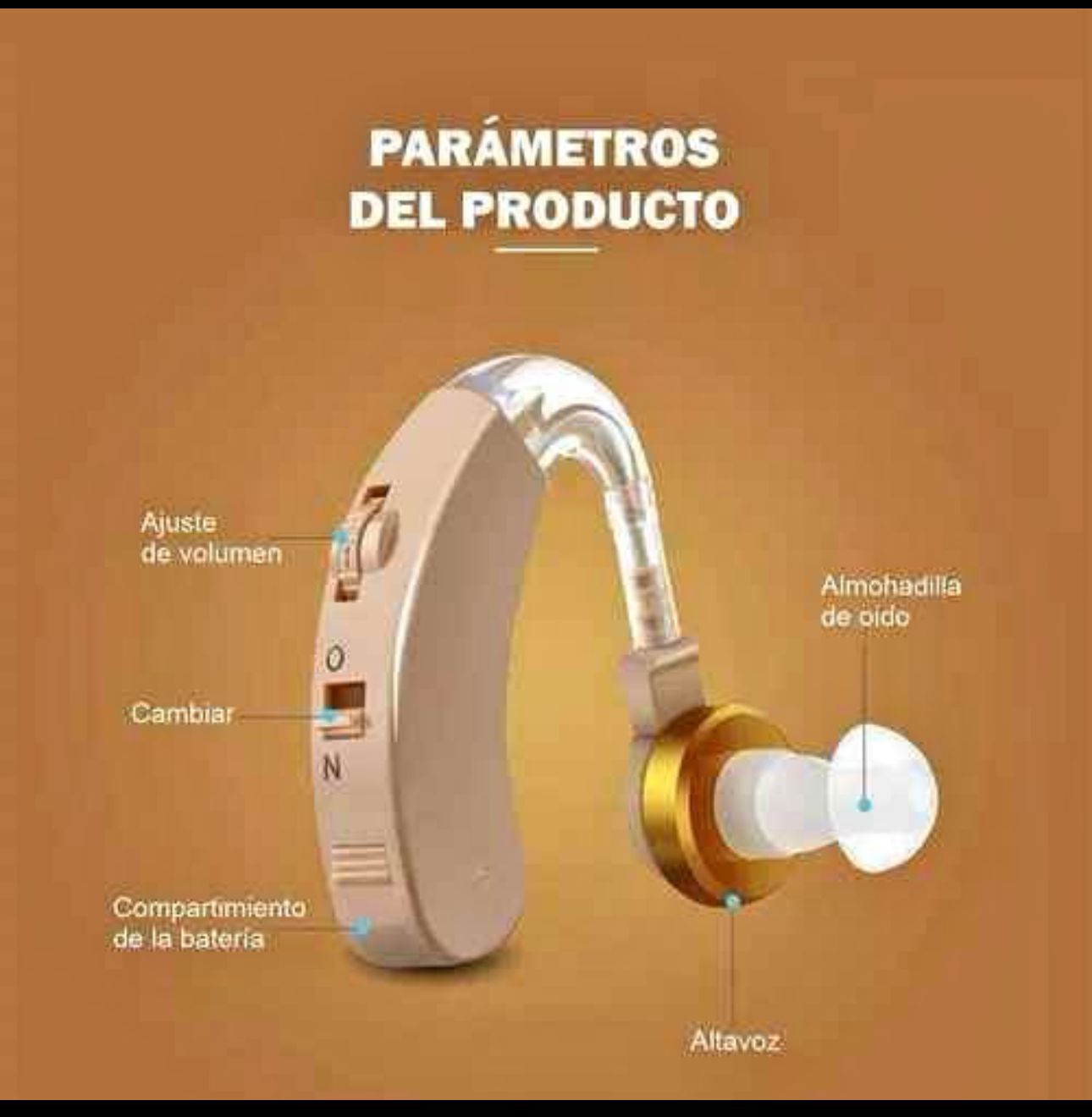 Audífono Sordera Amplificador Auditivo