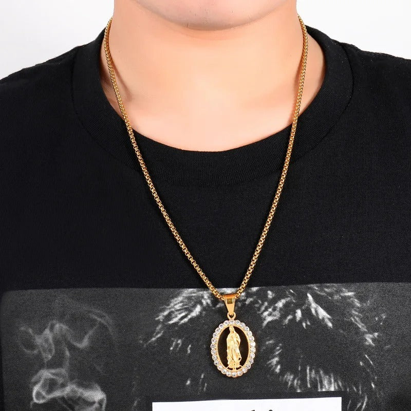 Collar Virgen Maria + CAJA REGALO