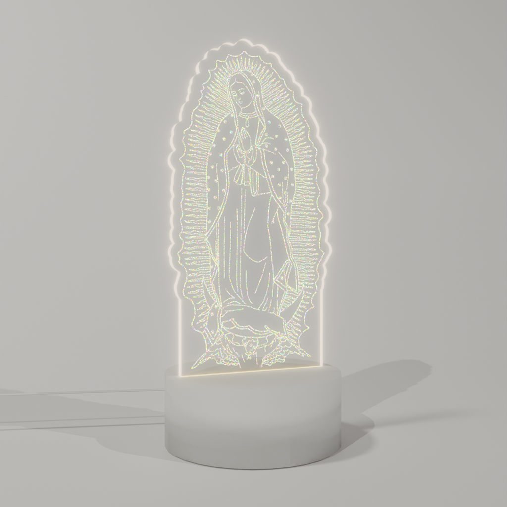 Lampara Base Led Virgen Maria
