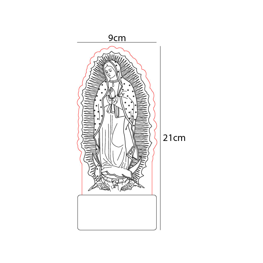 Lampara Base Led Virgen Maria
