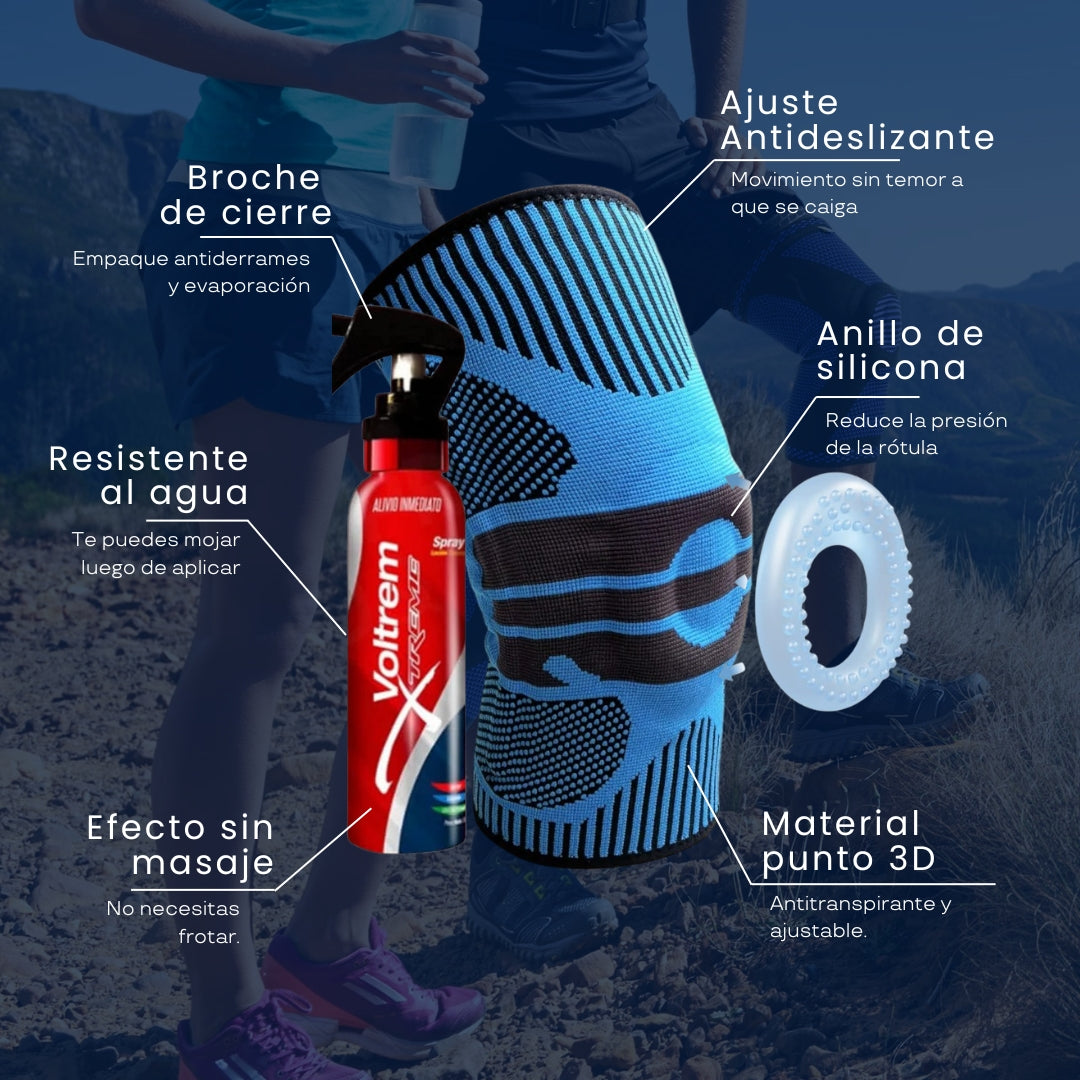 Combo FlexFit Rodillera y Voltrem Spray