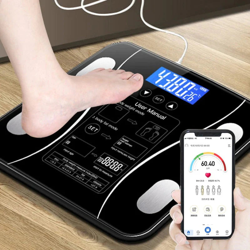 Báscula Inteligente Bluetooth – Control Total de Tu Salud en Casa 🏠💪