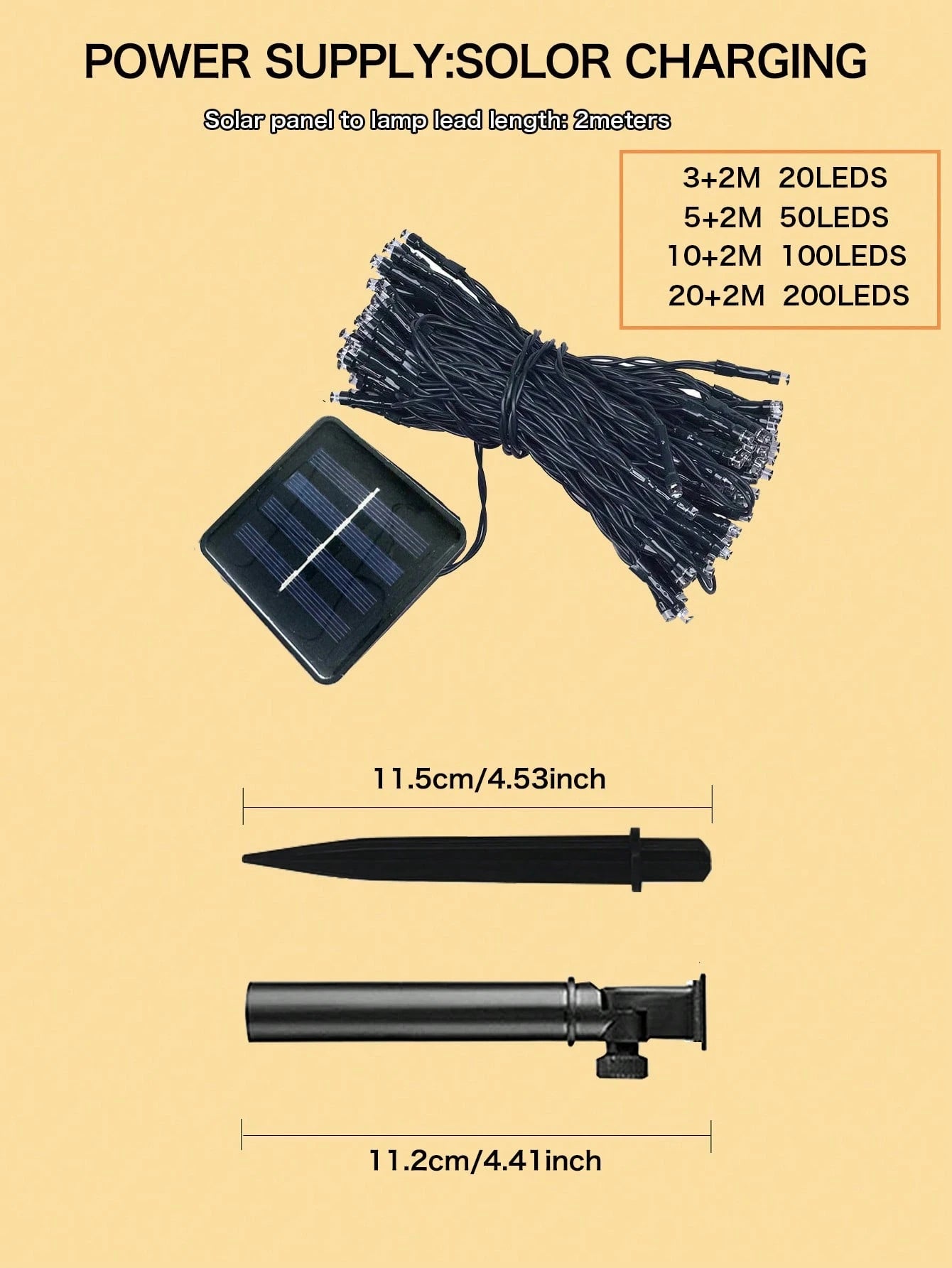 Luces solares de navidad 10Mts