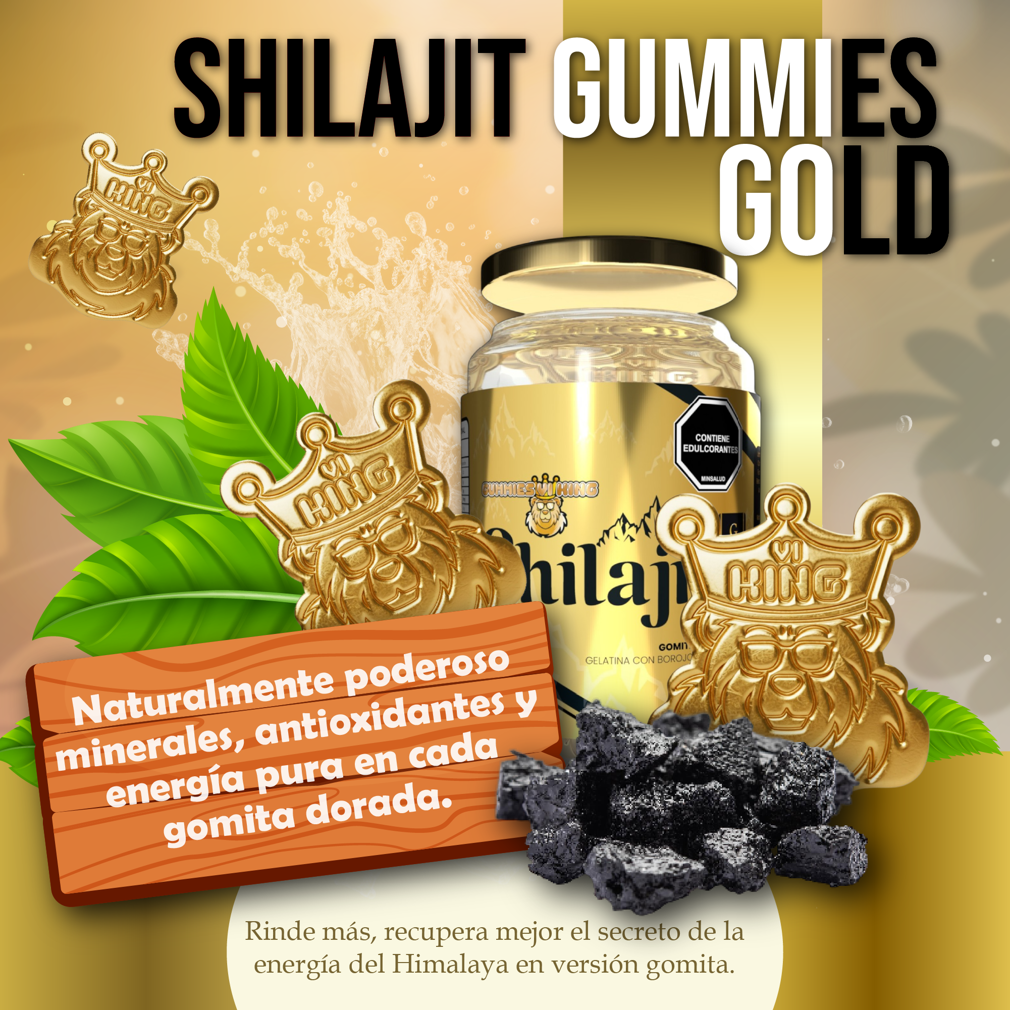 Duo Shilajit Gold Gomas Envase de 60 Und