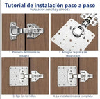 🔩 KIT REPARADOR DE BISAGRAS PRO – PACK X8 PIEZAS + TORNILLOS GRATIS🎁