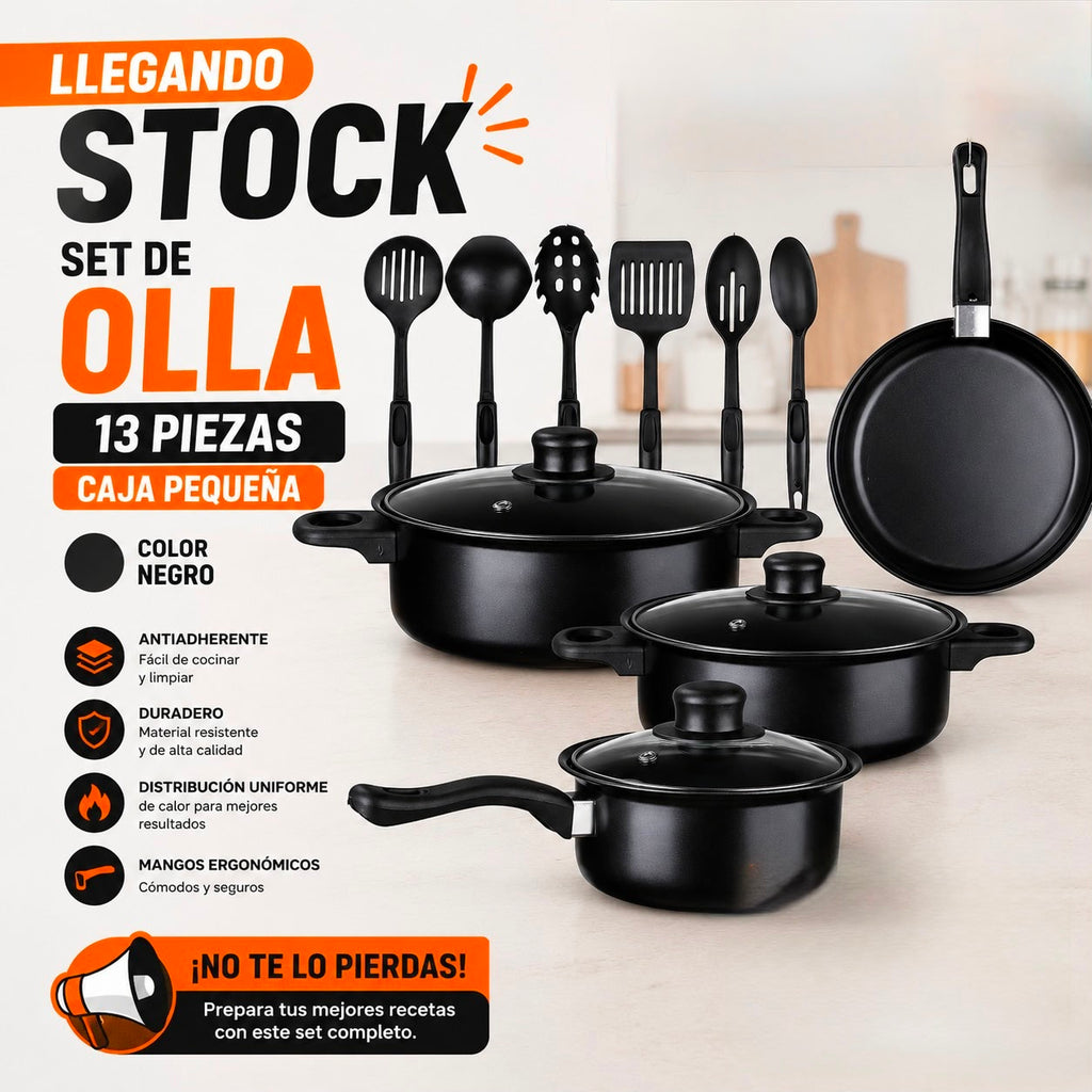 Set de Ollas 13 Piezas | Calidad Premium