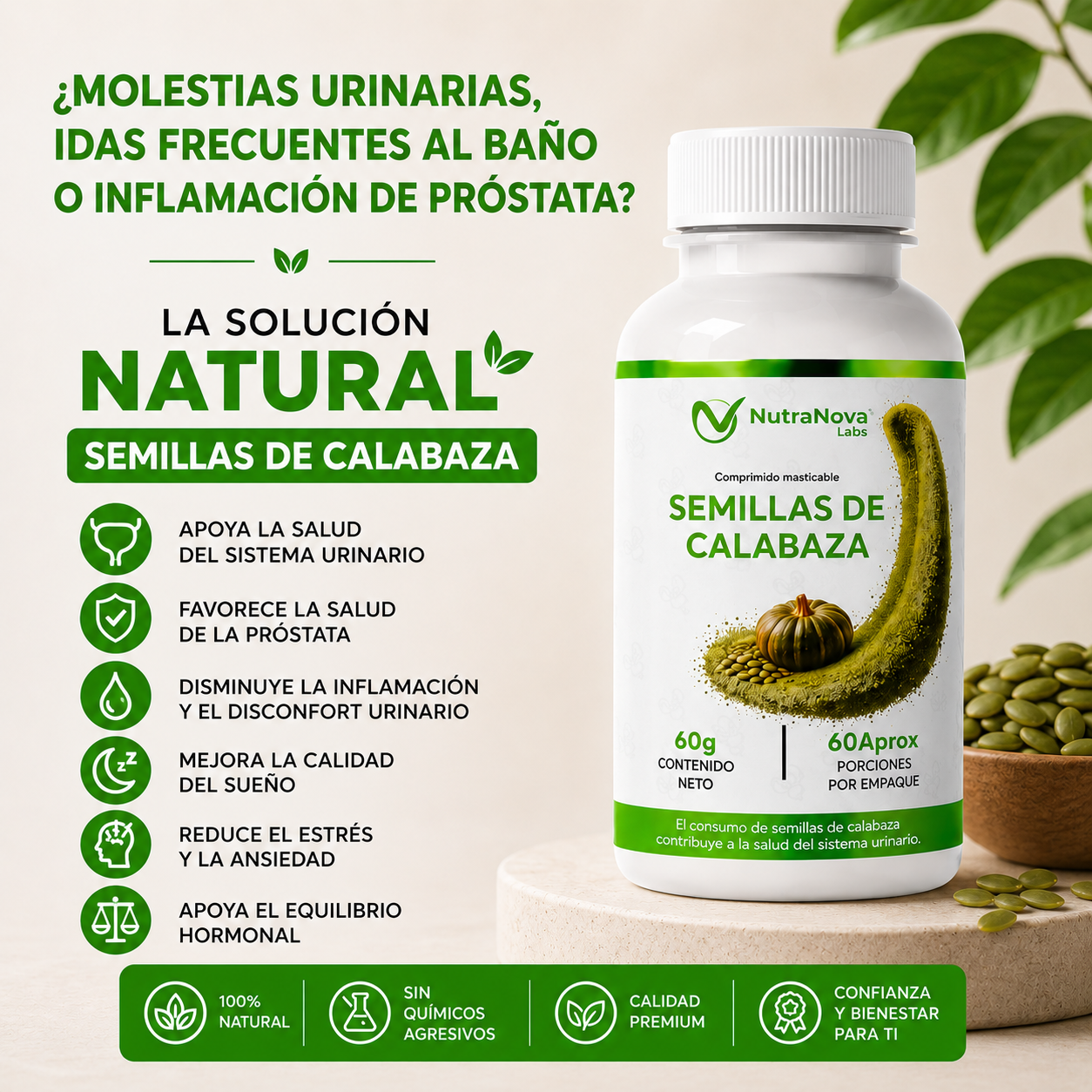 Semillas Calabaza Premium | Prostata
