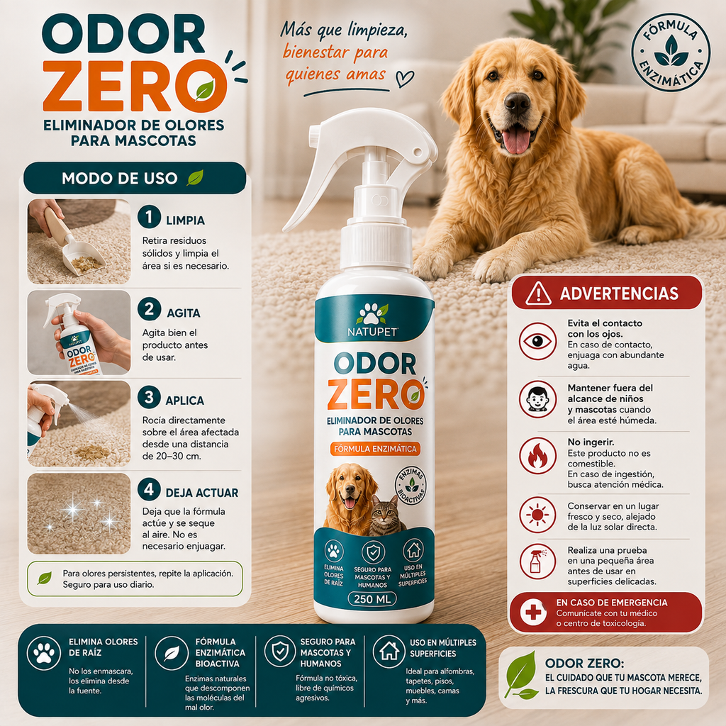 🐾 ODOR ZERO | Para Mascotas