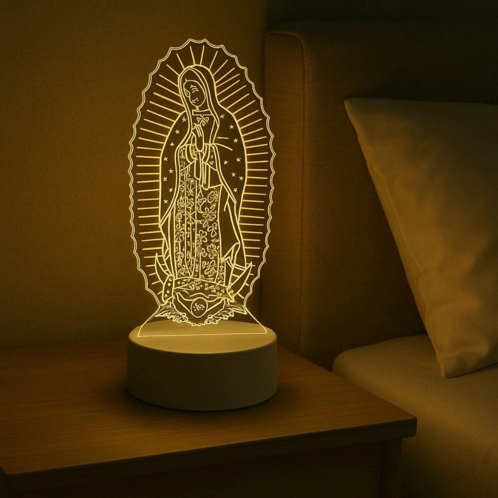 Lampara Base Led Virgen Maria