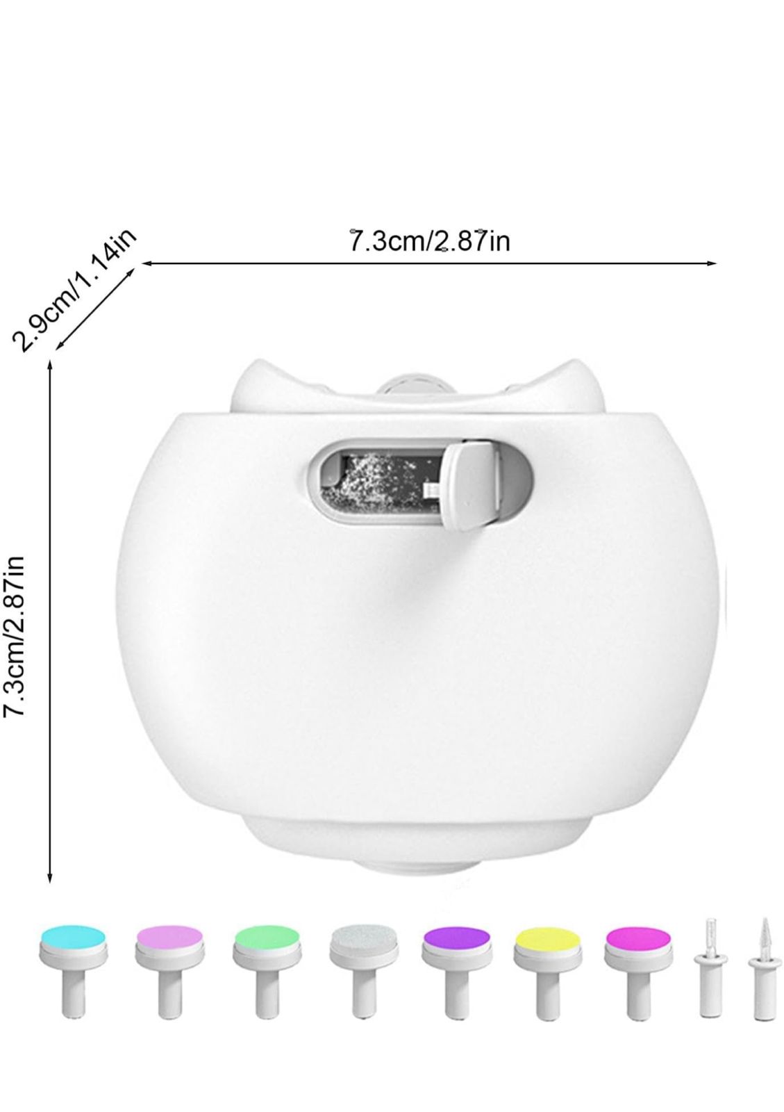 CORTA UÑAS RECARGABLE  2 EN 1 CON LED
