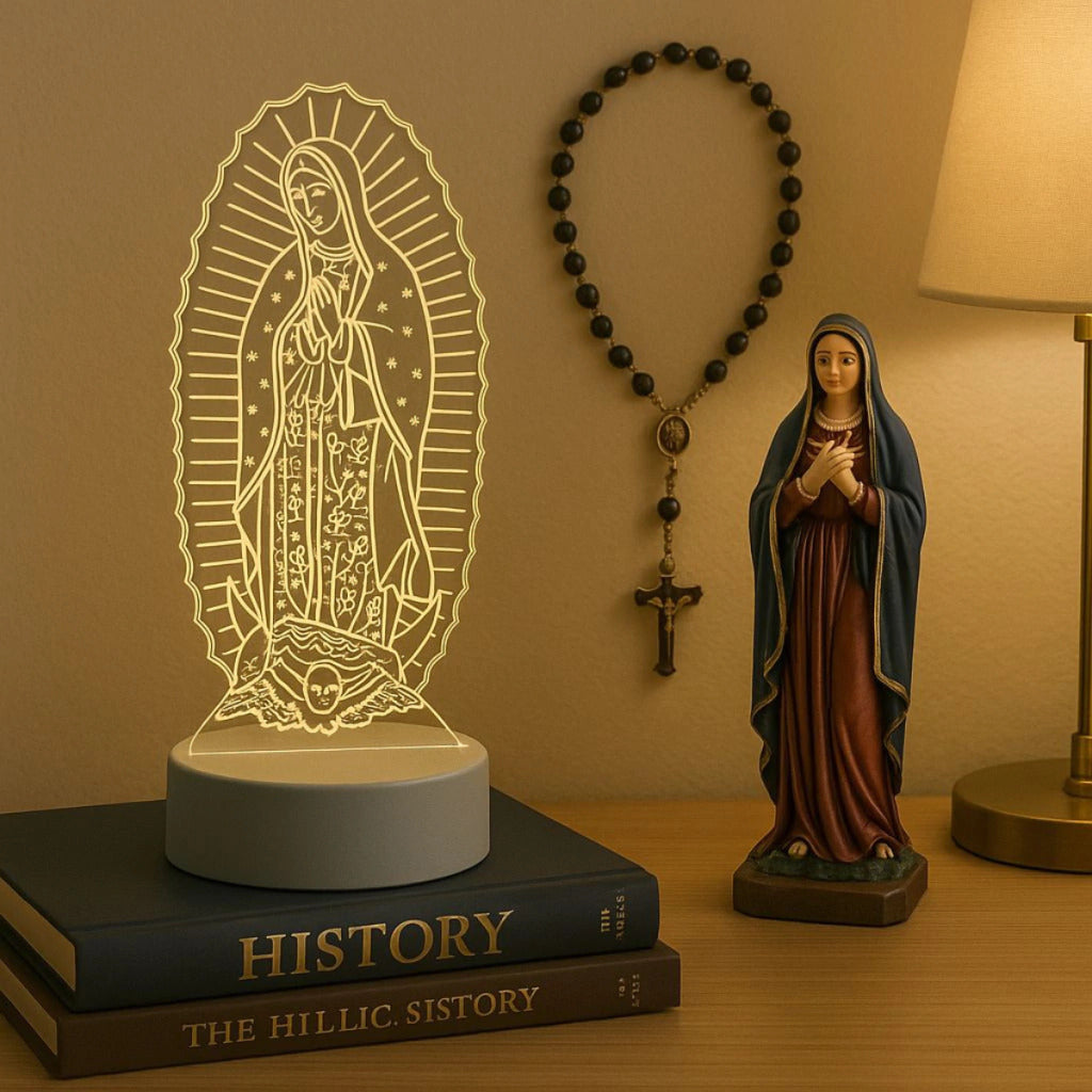 Lampara Base Led Virgen Maria