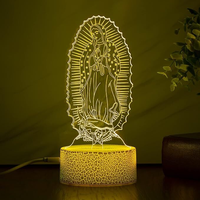 Lampara Base Led Virgen Maria