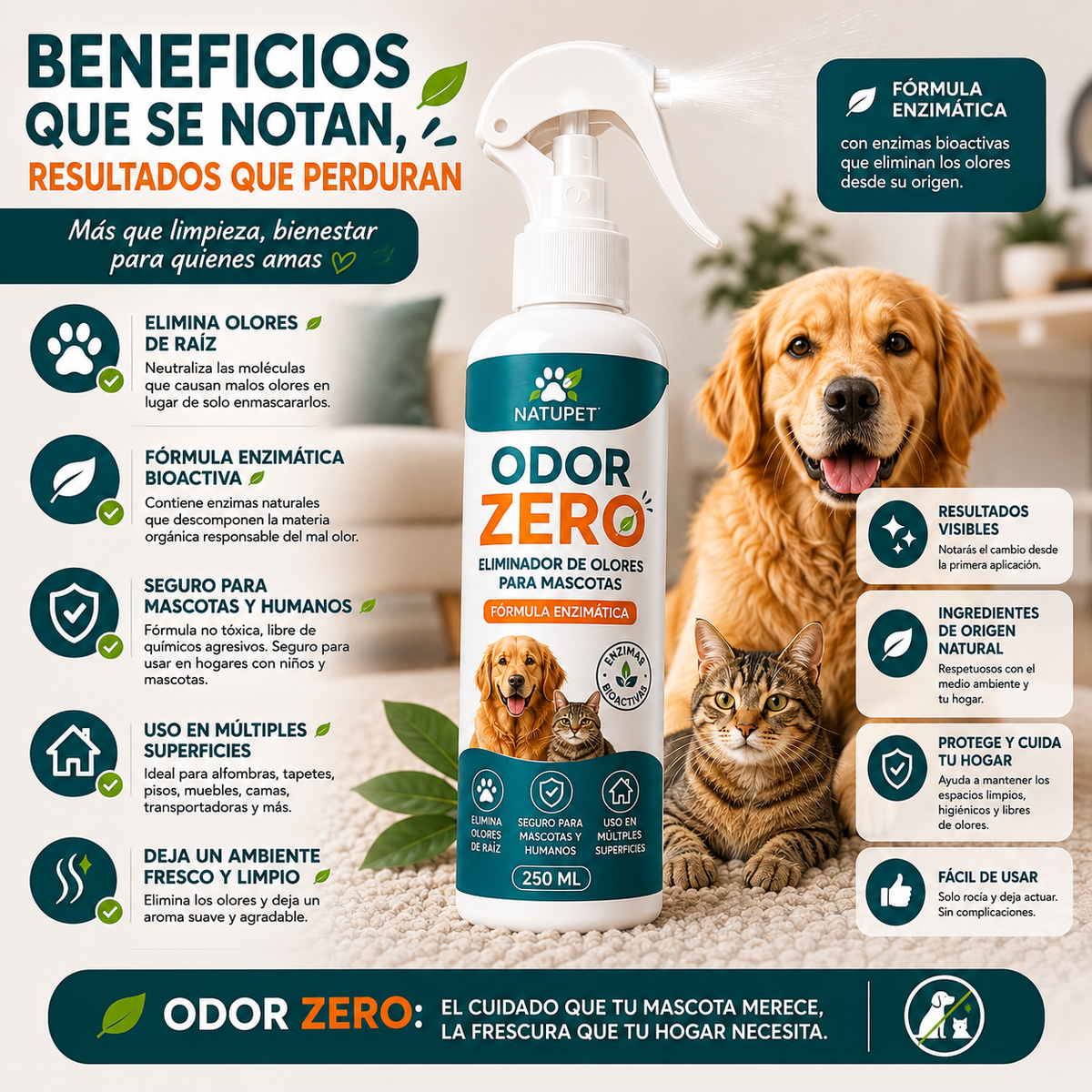 🐾 ODOR ZERO | Para Mascotas