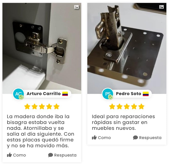 🔩 KIT REPARADOR DE BISAGRAS PRO – PACK X8 PIEZAS + TORNILLOS GRATIS🎁