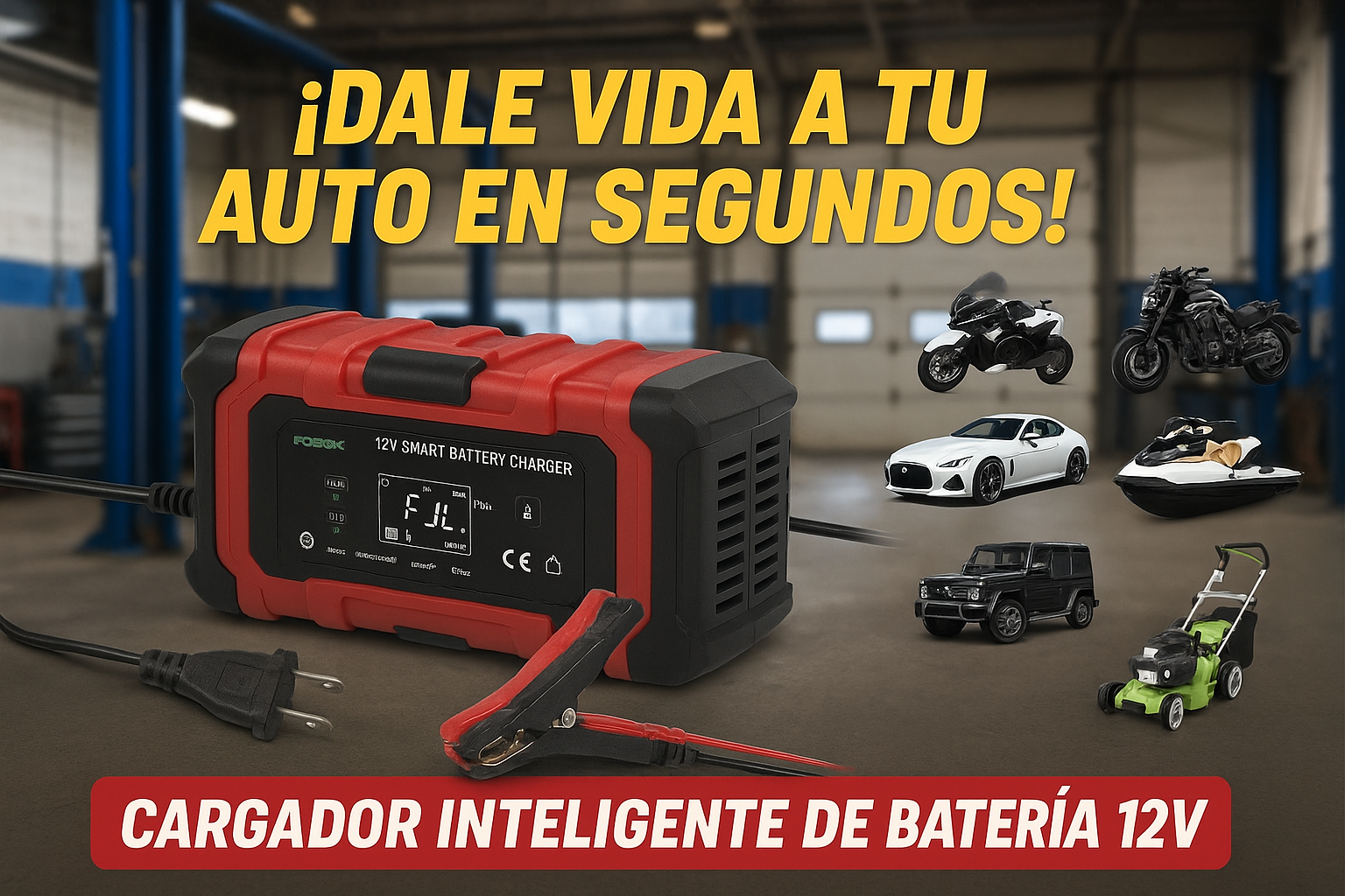 CARGADOR DE BATERIA PARA AUTOS