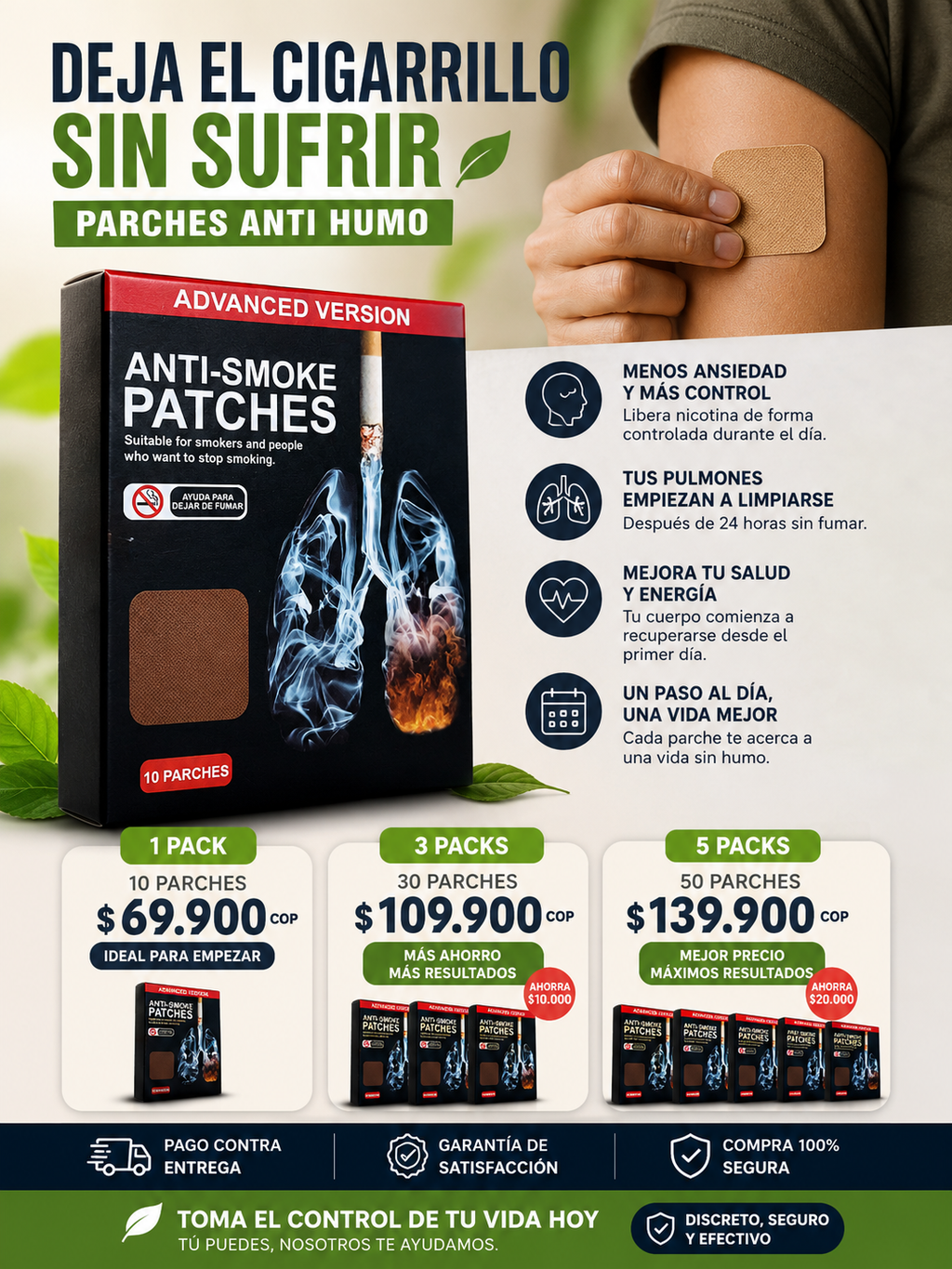 Parche Antitabaco | pack 10und