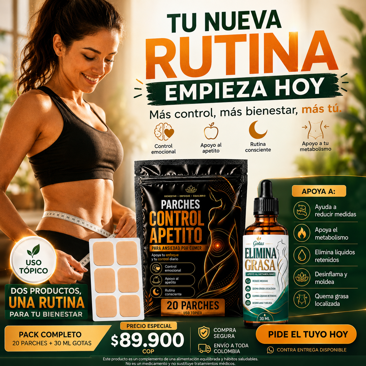 COMBO CONTROL APETITO + GOTAS QUEMAGRASA