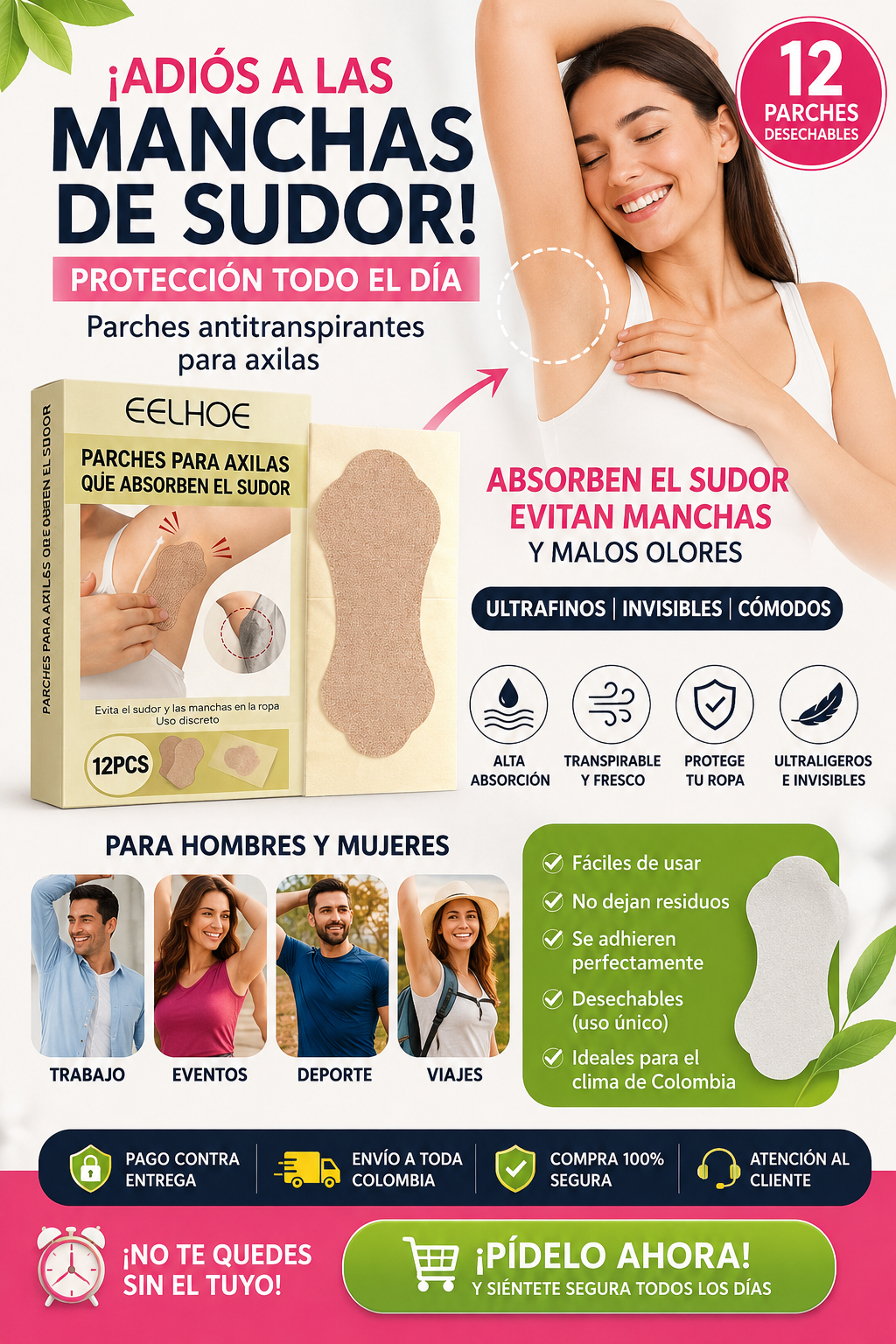 Parches para Axilas x12