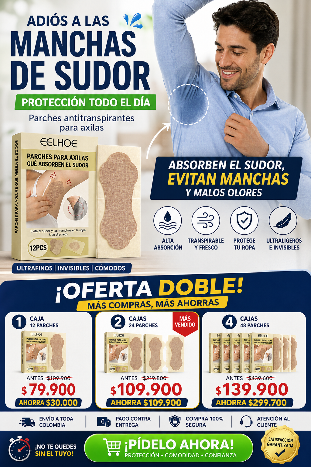 Parches para Axilas x12
