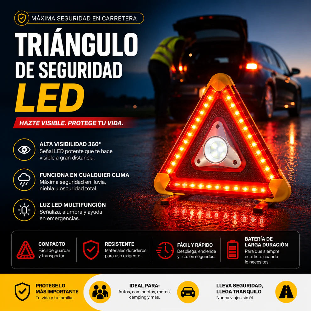 Triangulo Luz Led Emergencia  | Premium
