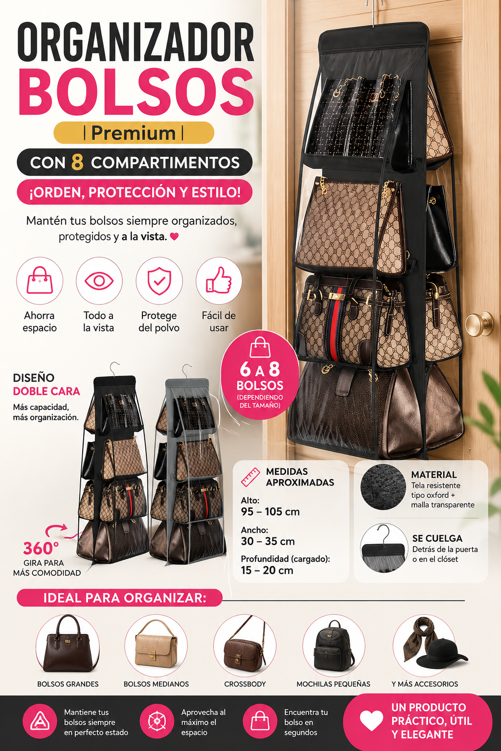 👜 ORGANIZADOR DE BOLSOS | PREMIUM
