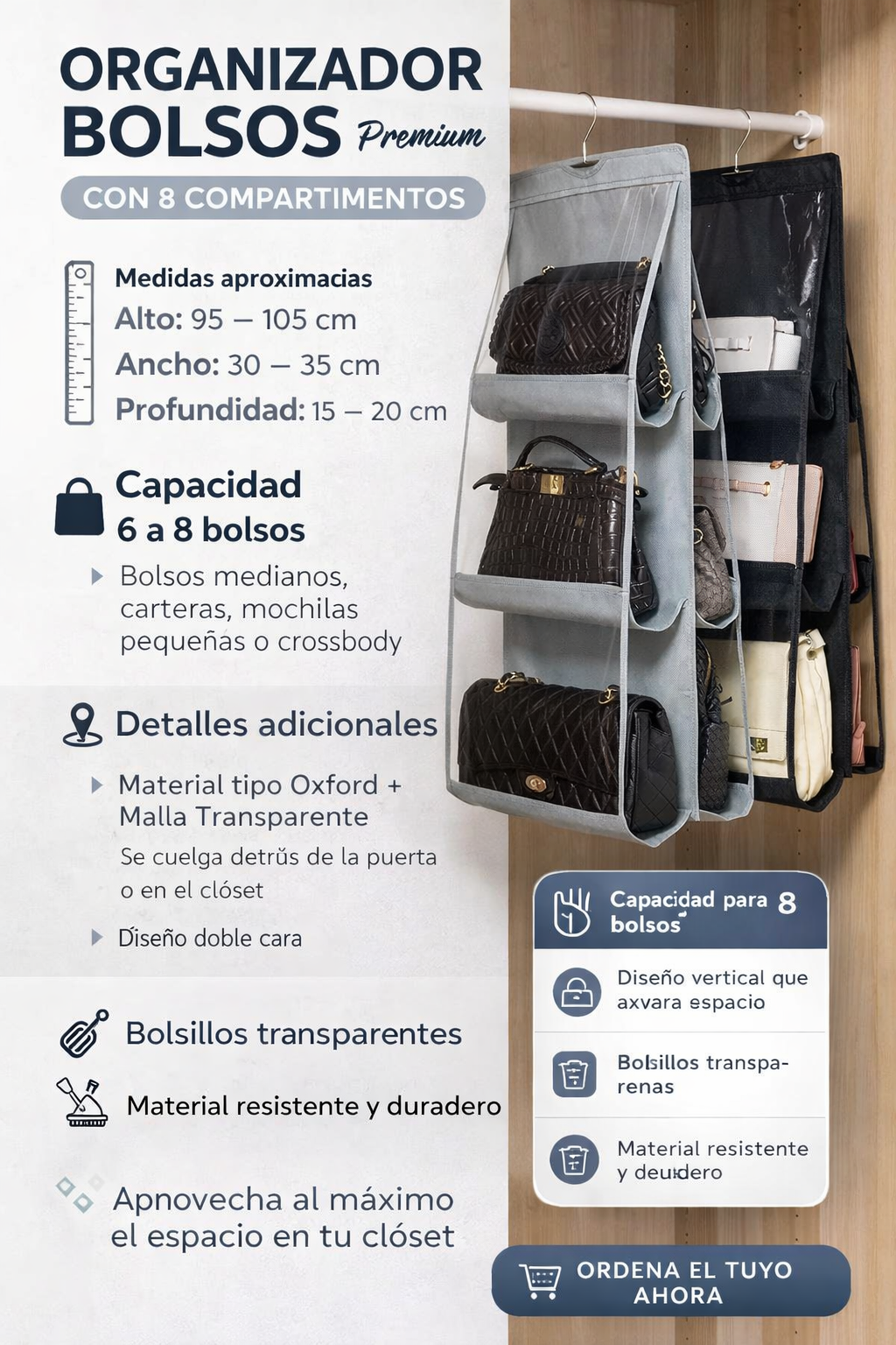 👜 ORGANIZADOR DE BOLSOS | PREMIUM