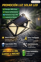 Lámpara Solar Con Sensor de Movimiento