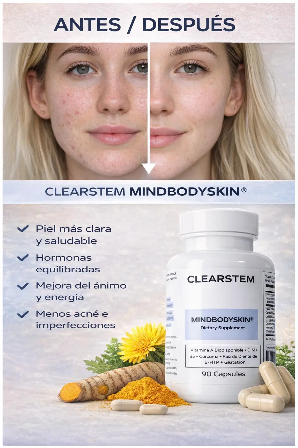 CLEARSTEM MINDBODYSKIN | 90 CAPSULES