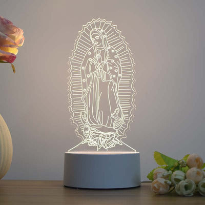 Lampara Base Led Virgen Maria