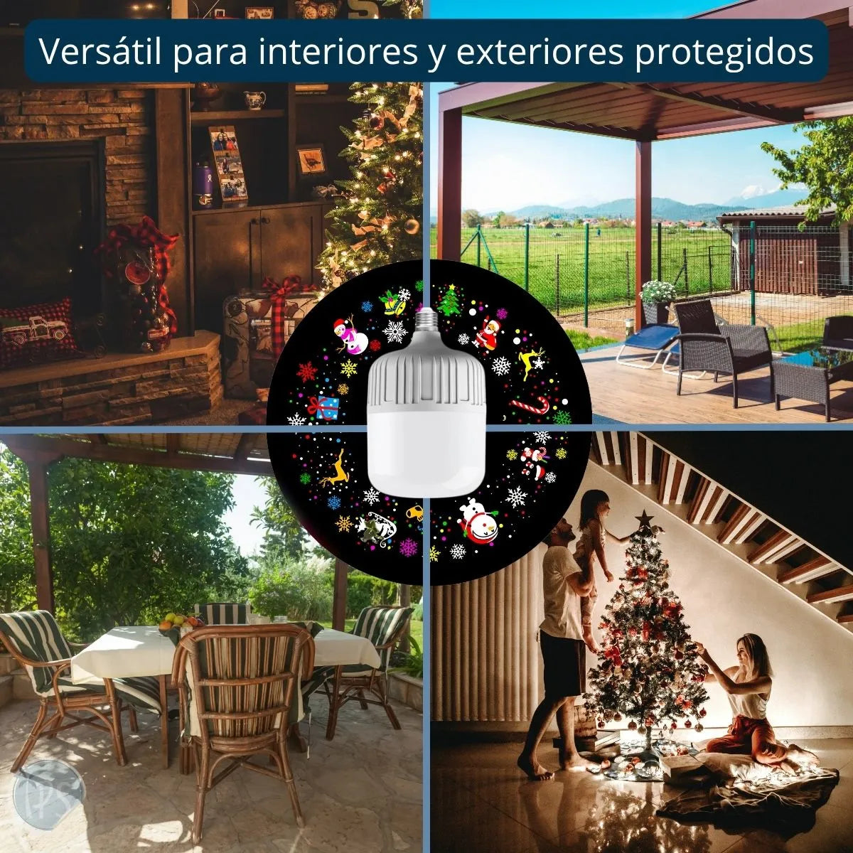 BOMBILLO PROYECTOR NAVIDEÑO