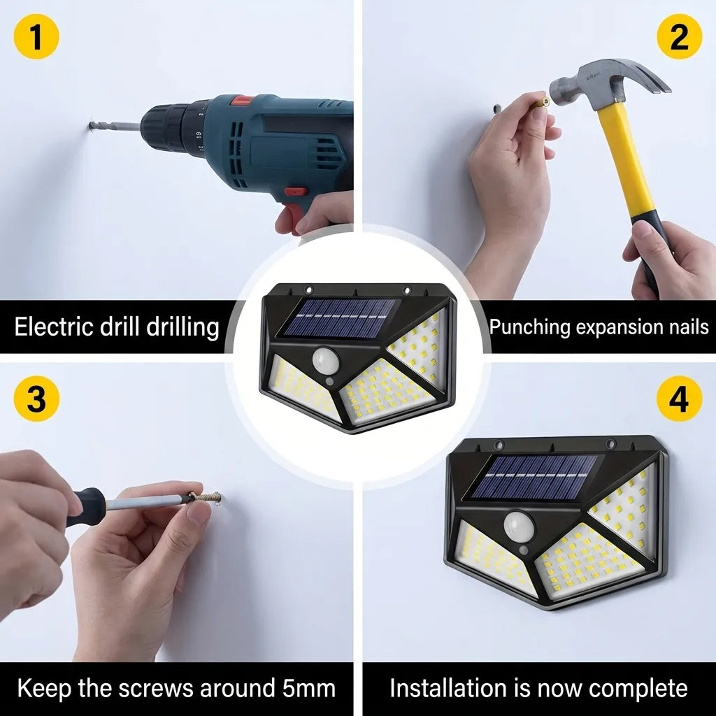 Lámpara Solar Con Sensor de Movimiento