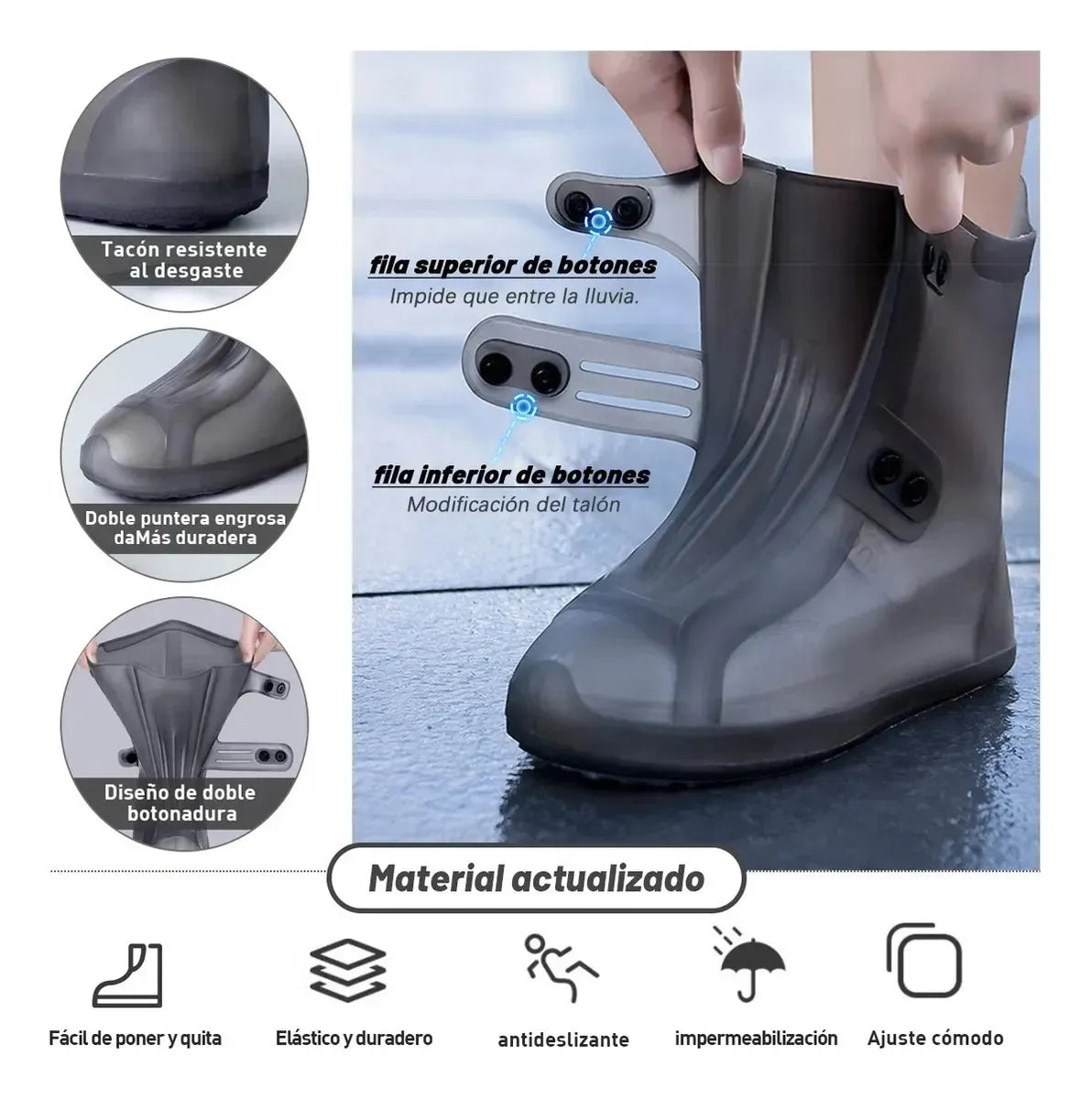 Botas Lluvia Impermeable Premium