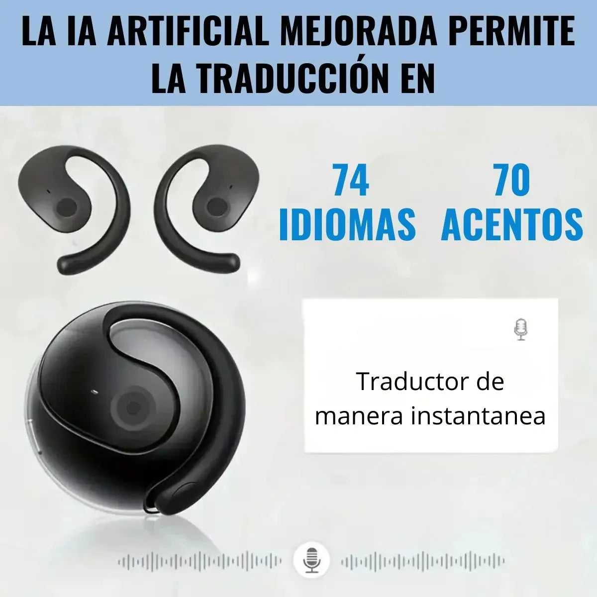 Audifonos Traductores + Licencia QR ORIG