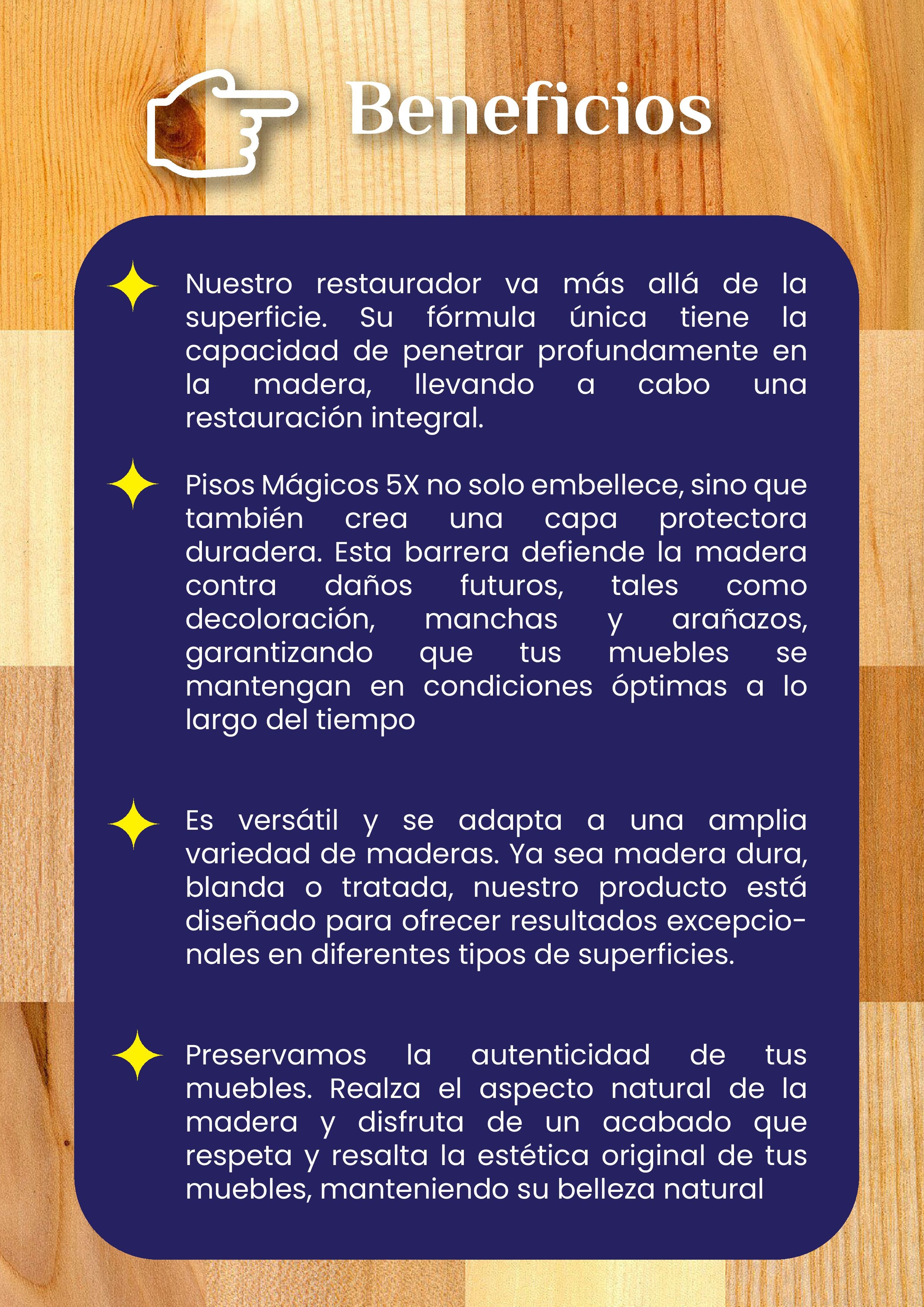 Magicos 5X | Restaurador de Maderas pisos