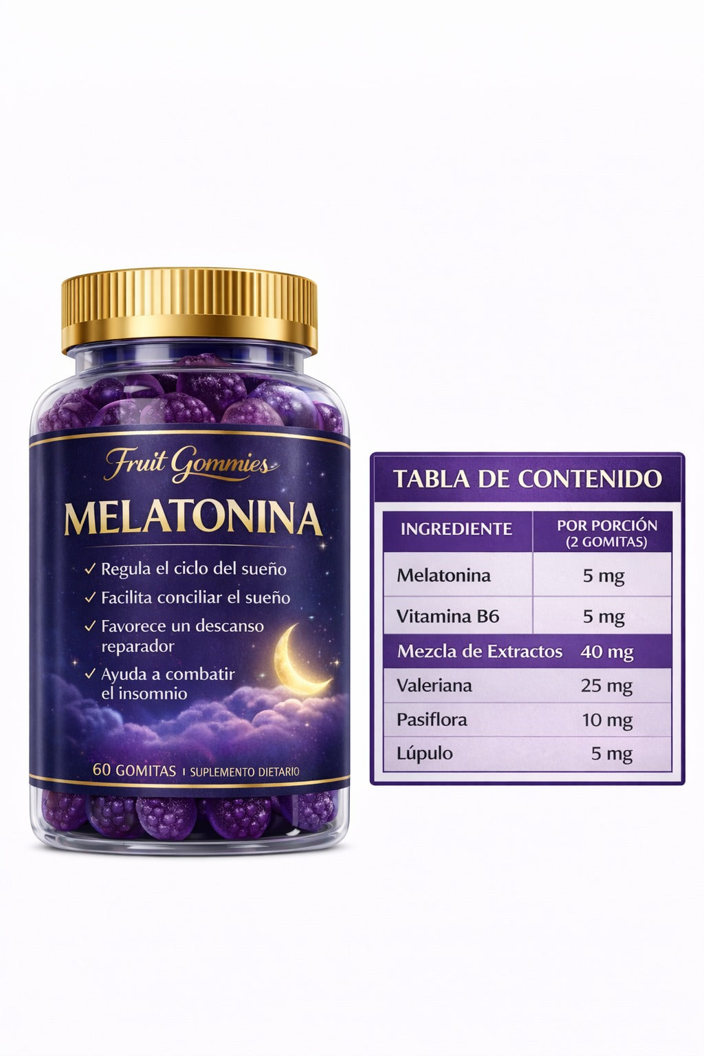 GOMITAS MELATONINA 60caps
