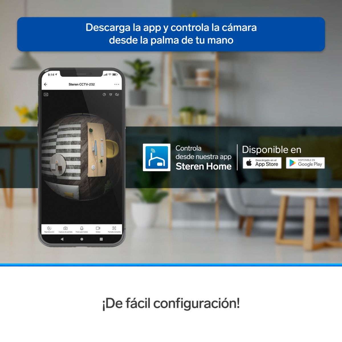 Cámara Inteligente 360° | Seguridad Premium