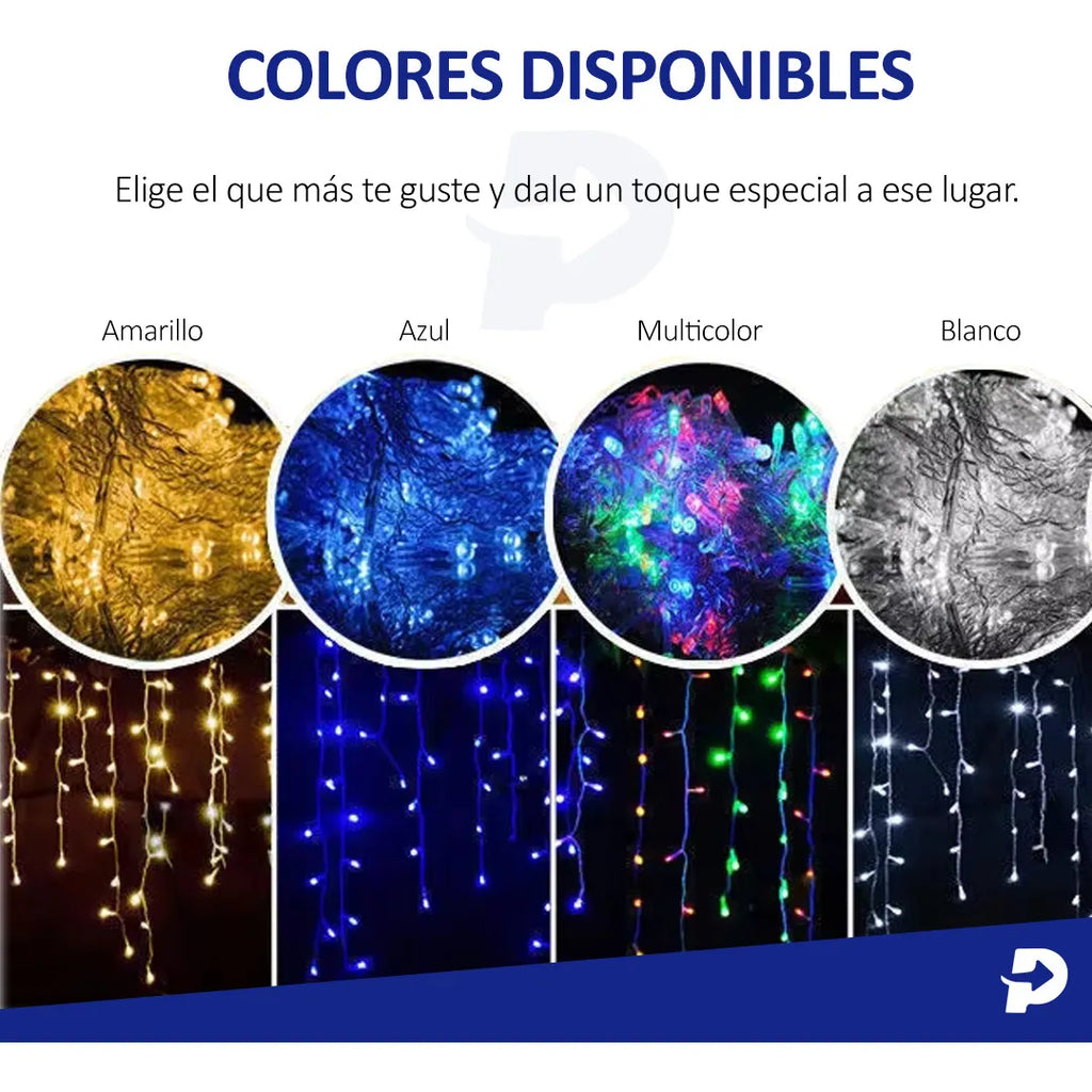 LUCES NAVIDAD CASCADA 3 METROS X 45 CMS
