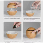 Humidificador Difusor Aromas Redondo Led