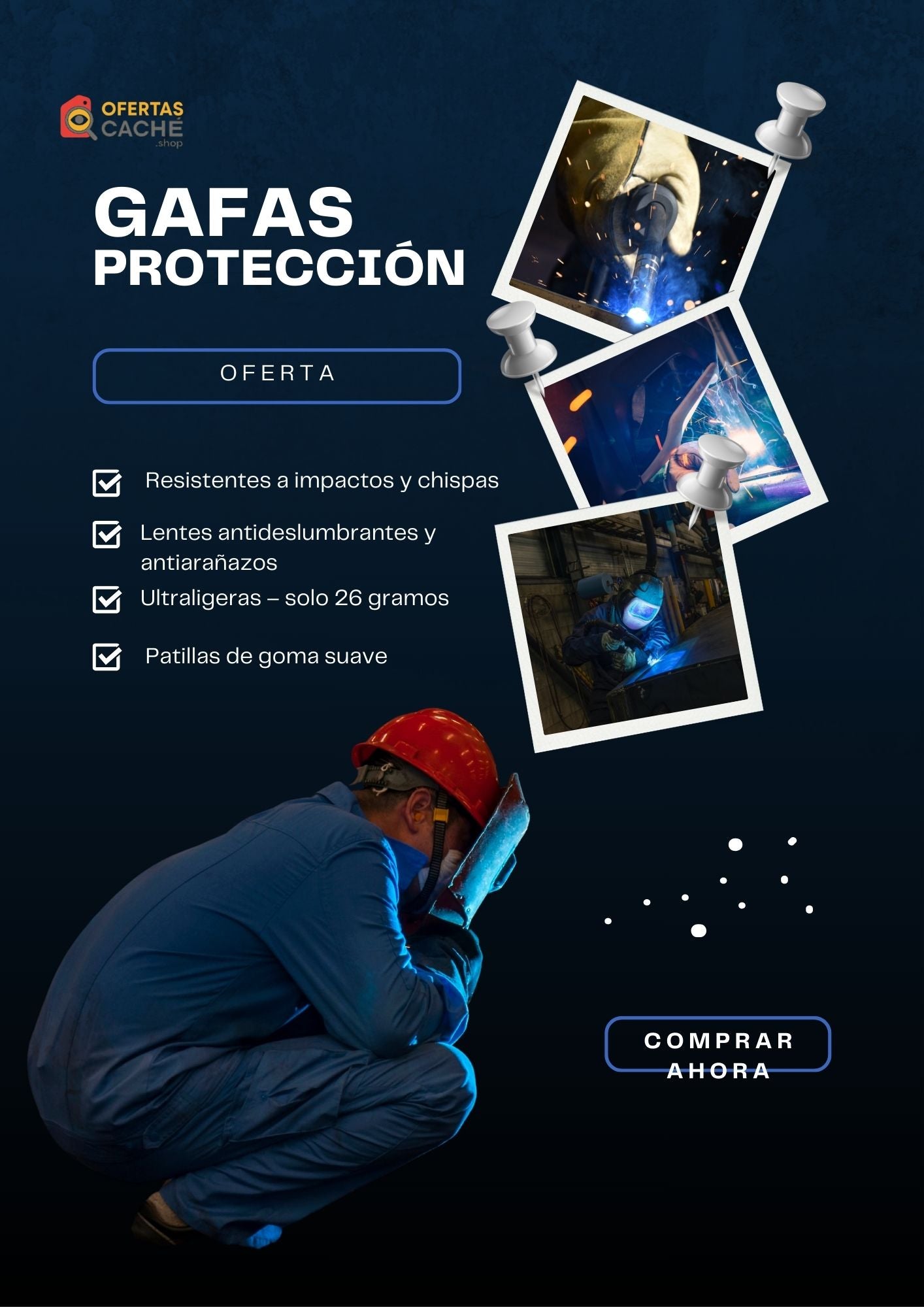 Gafas de Soldadura de una Sola Pieza | Protección y Calidad