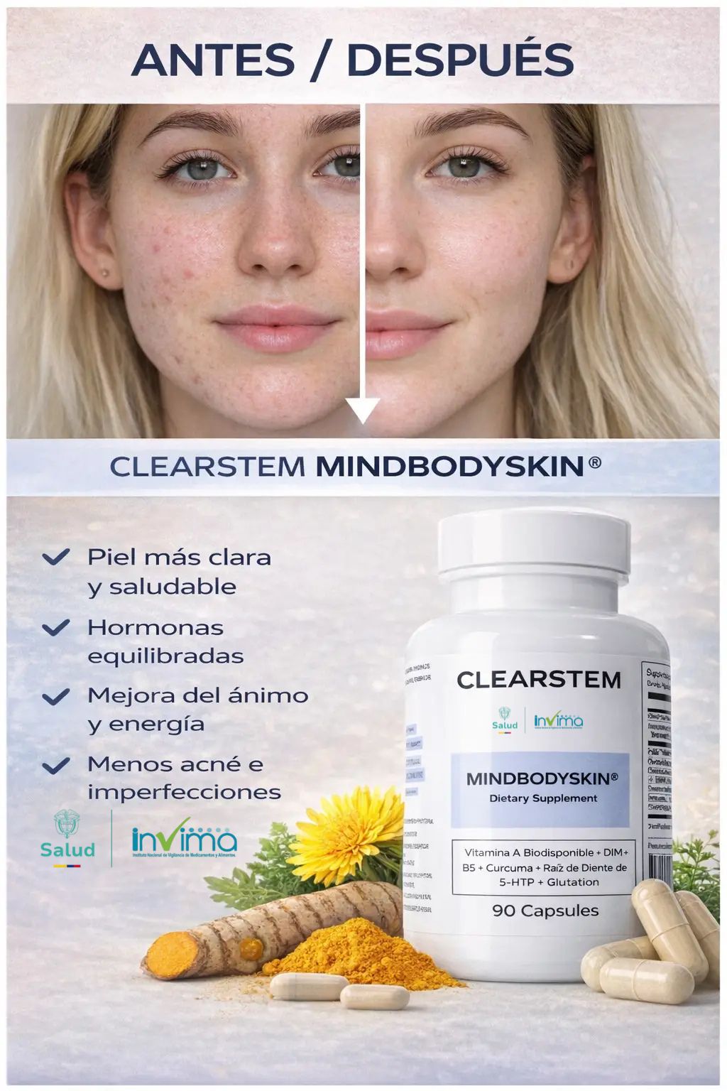 CLEARSTEM MINDBODYSKIN | 90 CAPSULES